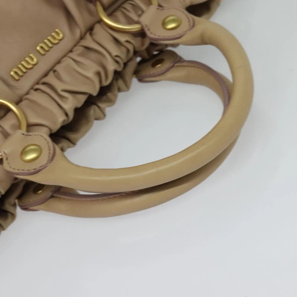 Miu Miu Vitello Bag - Beige Leather