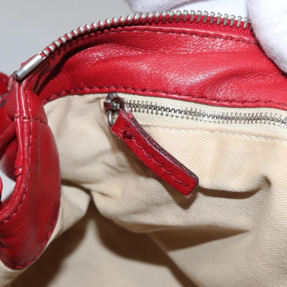 CHLOE PADDINGTON BAG RED LEATHER