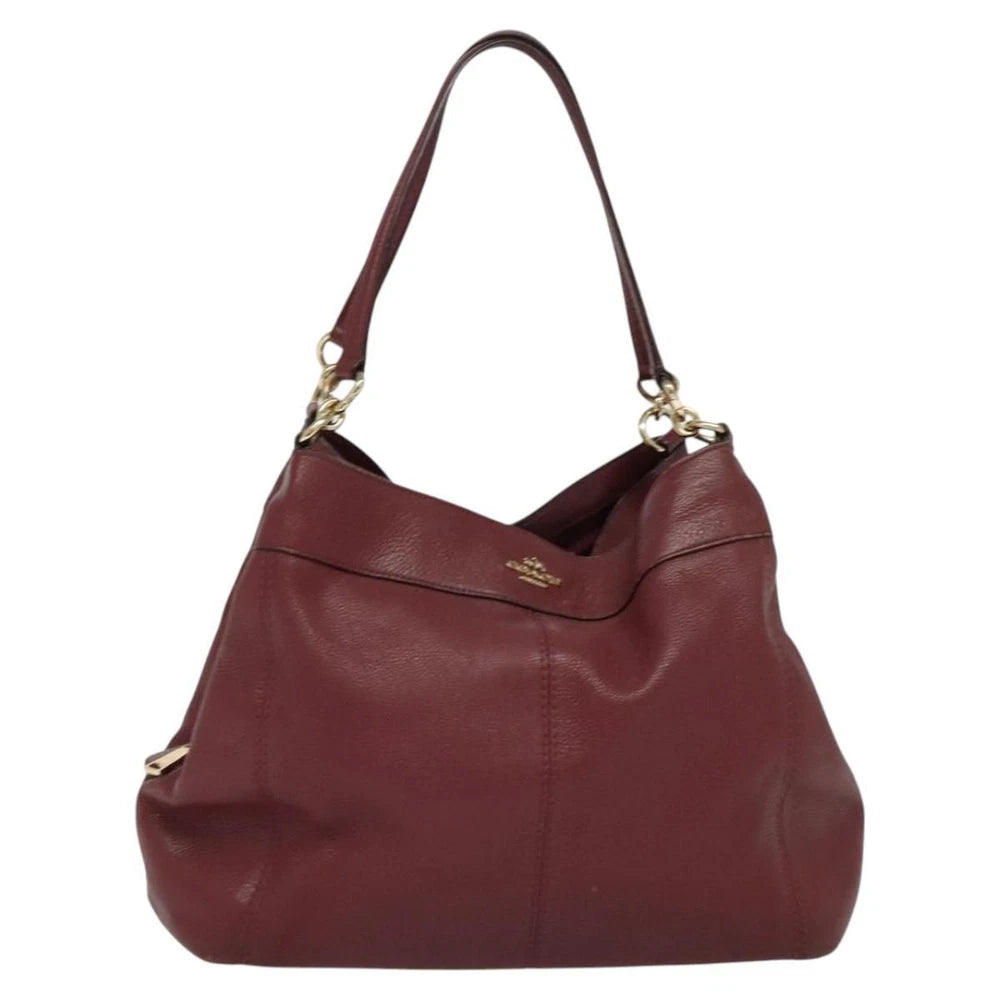 COACH TOTE BAG RED LEATHER