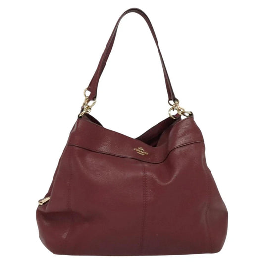 COACH TOTE BAG RED LEATHER