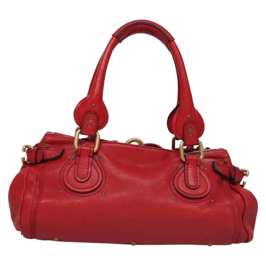 CHLOE PADDINGTON BAG RED LEATHER