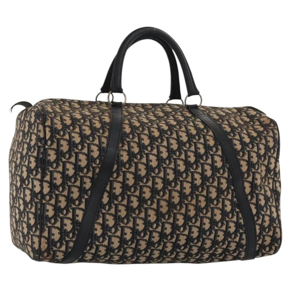 CHRISTIAN DIOR BOSTON BAG 40 TROTTER CANVAS