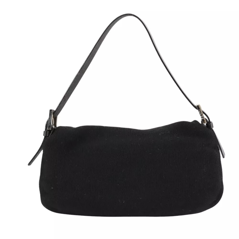 FENDI MAMMA BAGUETTE BLACK KNIT