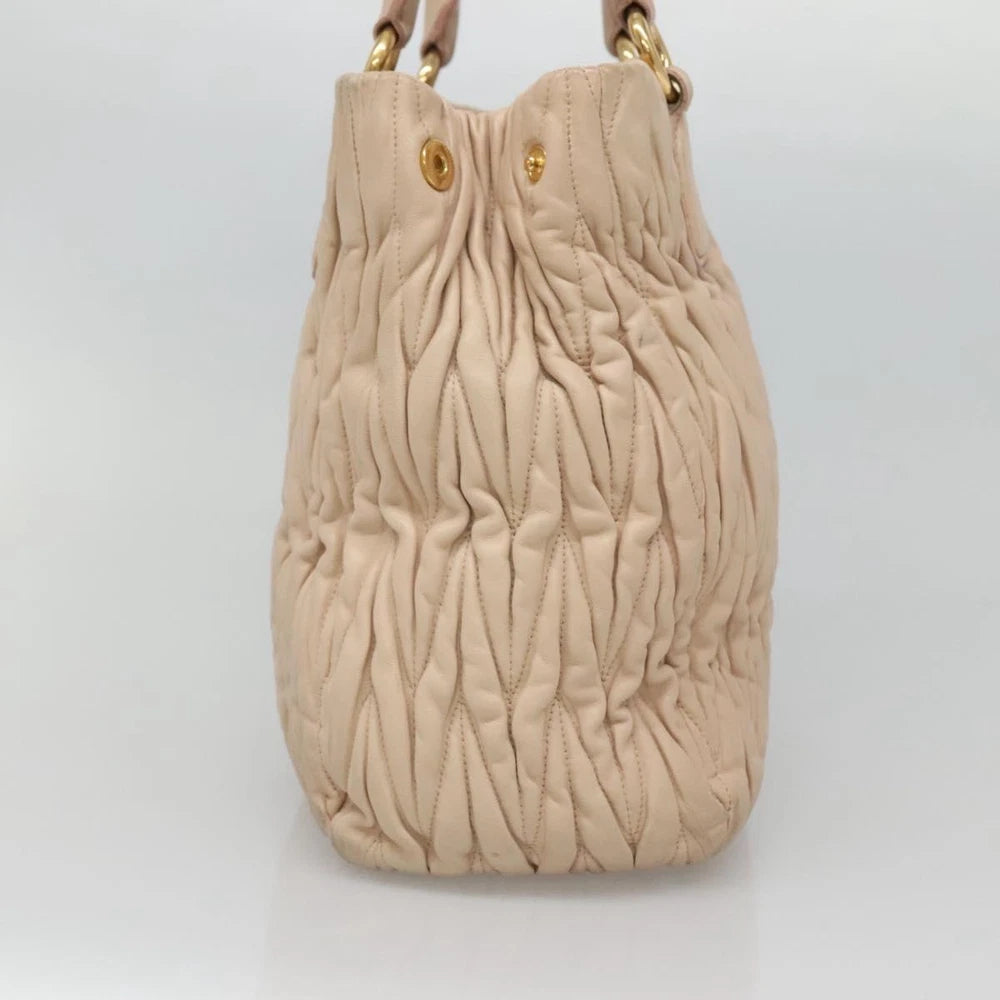 Miu Miu Matelasse Bag - Light pink Leather
