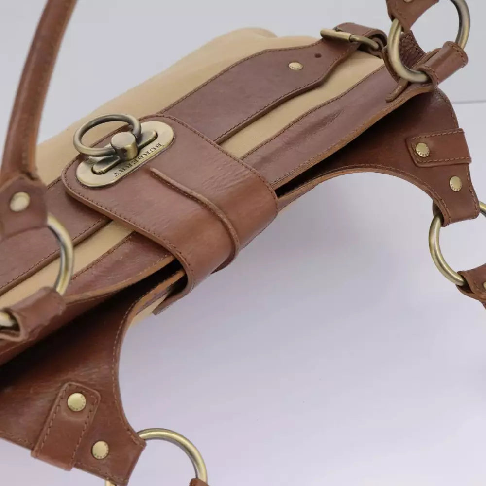 BURBERRY CANVAS SHOULDER BAG