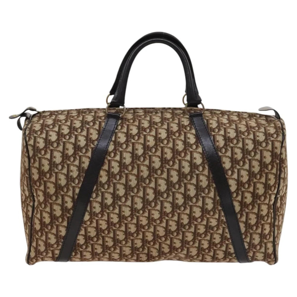 CHRISTIAN DIOR BOSTON BAG 40 TROTTER CANVAS