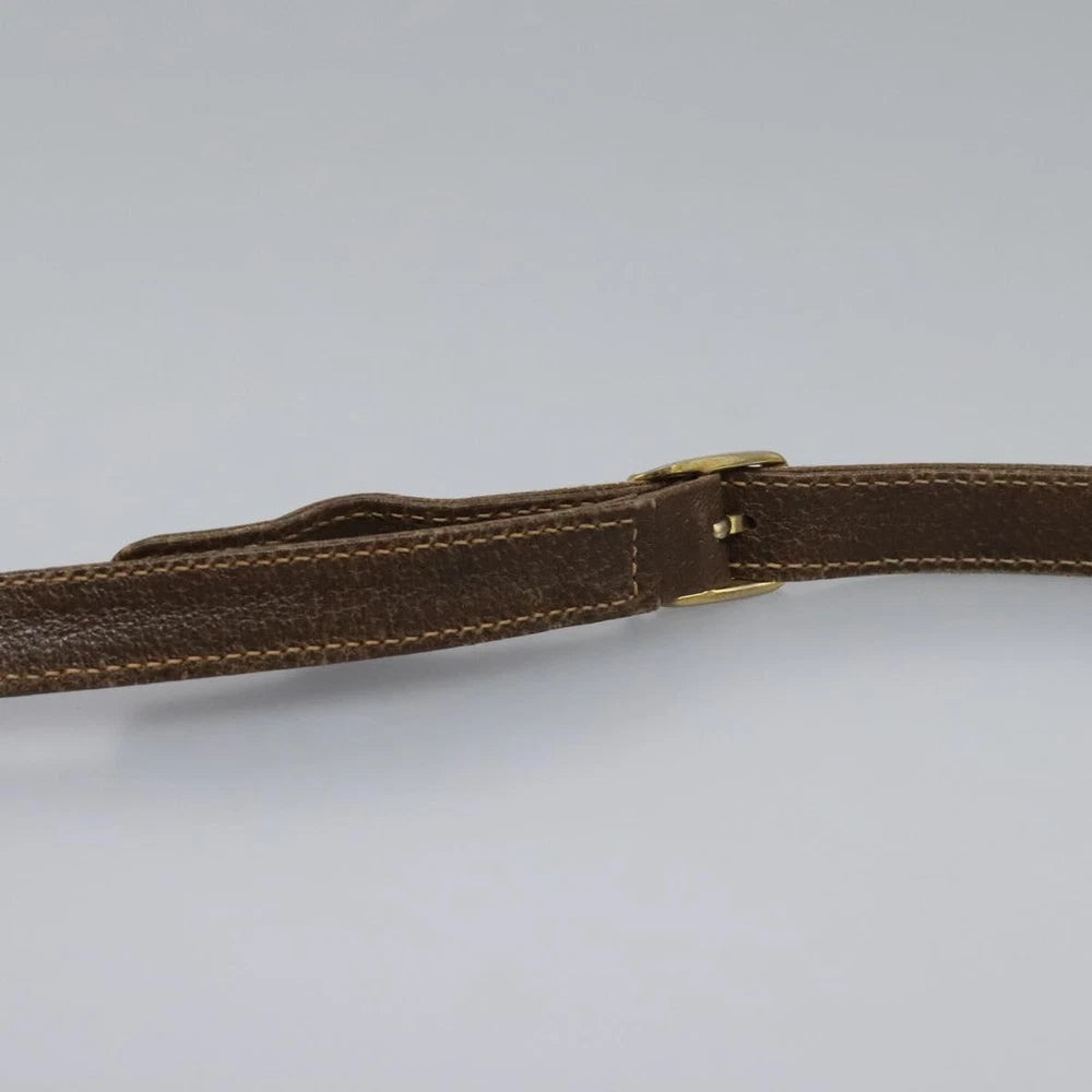VINTAGE GUCCI SHOULDER BAG BROWN LEATHER