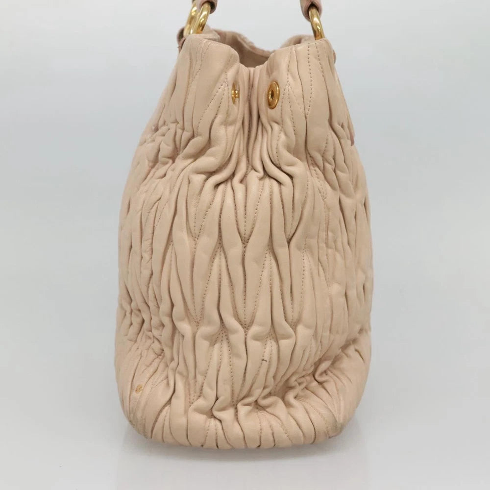 Miu Miu Matelasse Bag - Light pink Leather