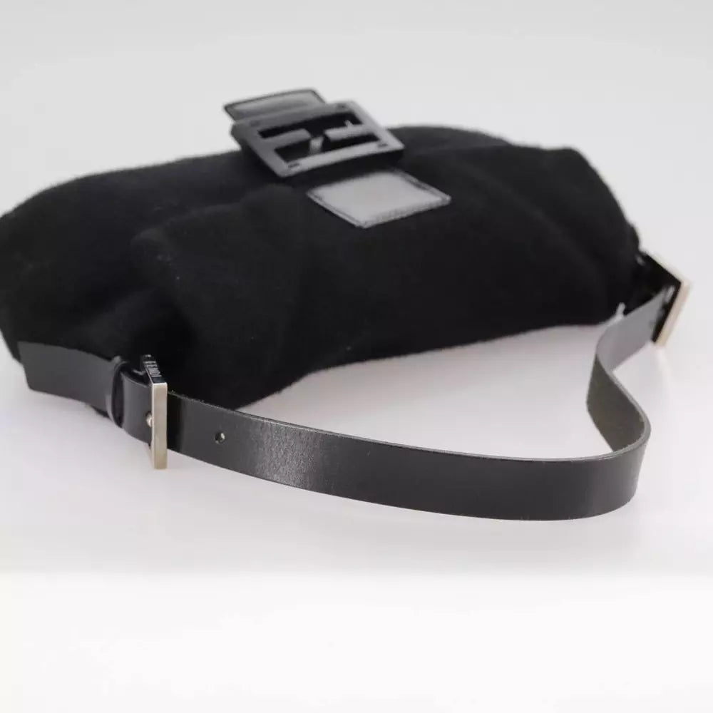 FENDI MAMMA BAGUETTE BLACK KNIT