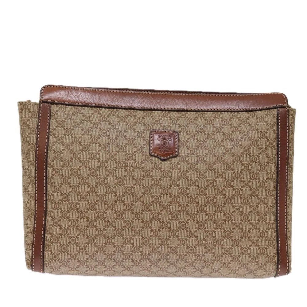 CELINE CLUTCH MACADAM CANVAS
