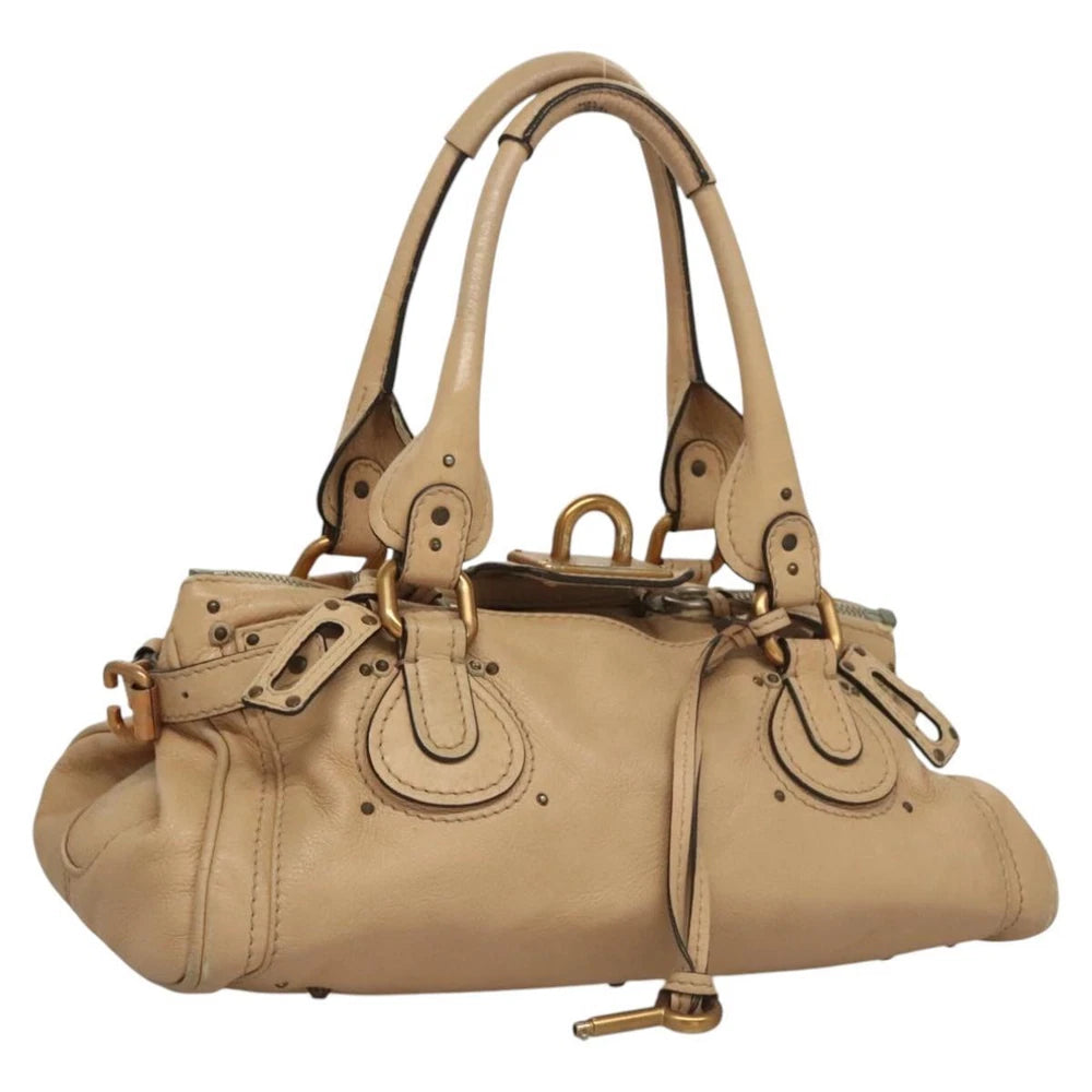 CHLOE PADDINGTON BAG BEIGE LEATHER