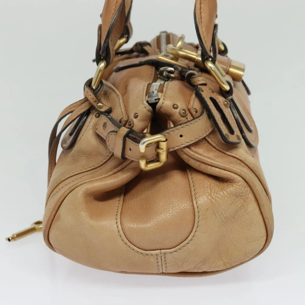 CHLOE PADDINGTON BAG BEIGE LEATHER