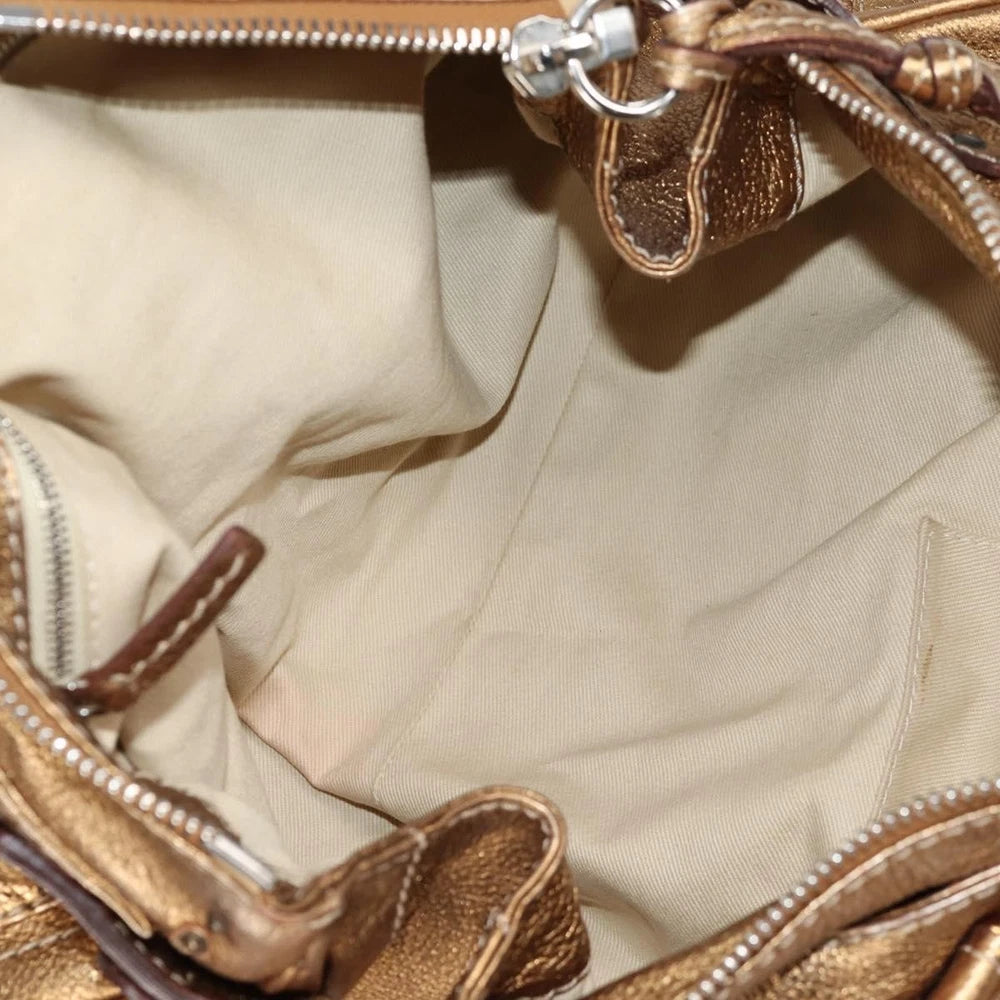 Chloe Paddington Bag - Gold Leather