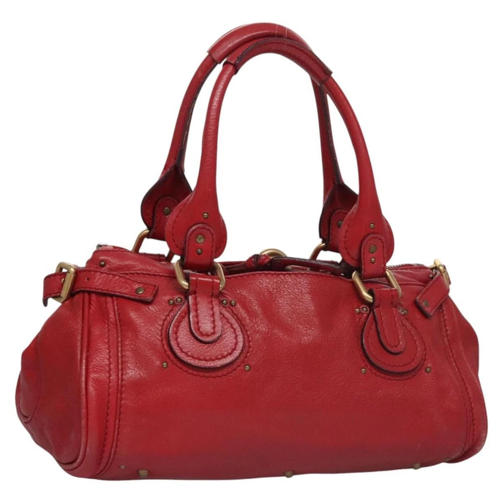 CHLOE PADDINGTON BAG RED LEATHER