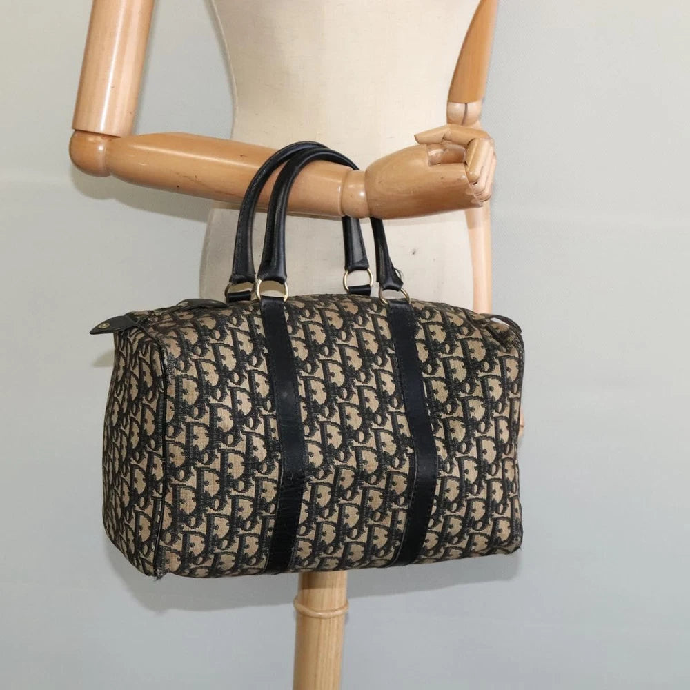 CHRISTIAN DIOR BOSTON BAG 30 TROTTER CANVAS