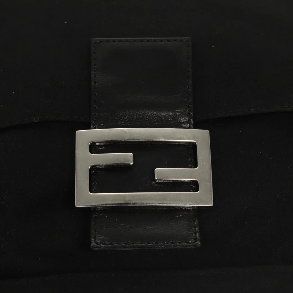 FENDI MAMMA BAGUETTE BLACK NYLON