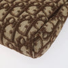 CHRISTIAN DIOR CLUTCH BROWN TROTTER CANVAS