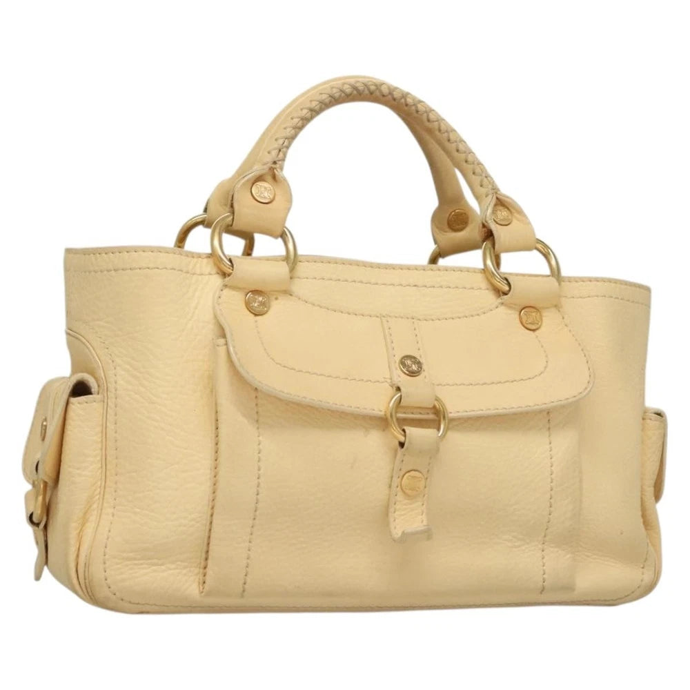 Celine Boogie Bag - Beige Leather