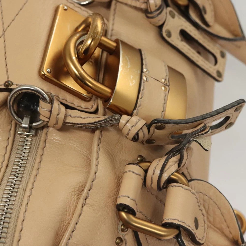 CHLOE PADDINGTON BEIGE LEATHER
