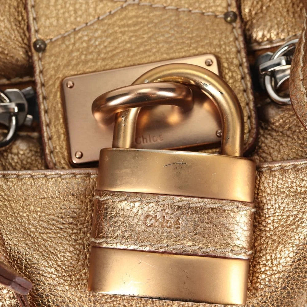 Chloe Paddington Bag - Gold Leather