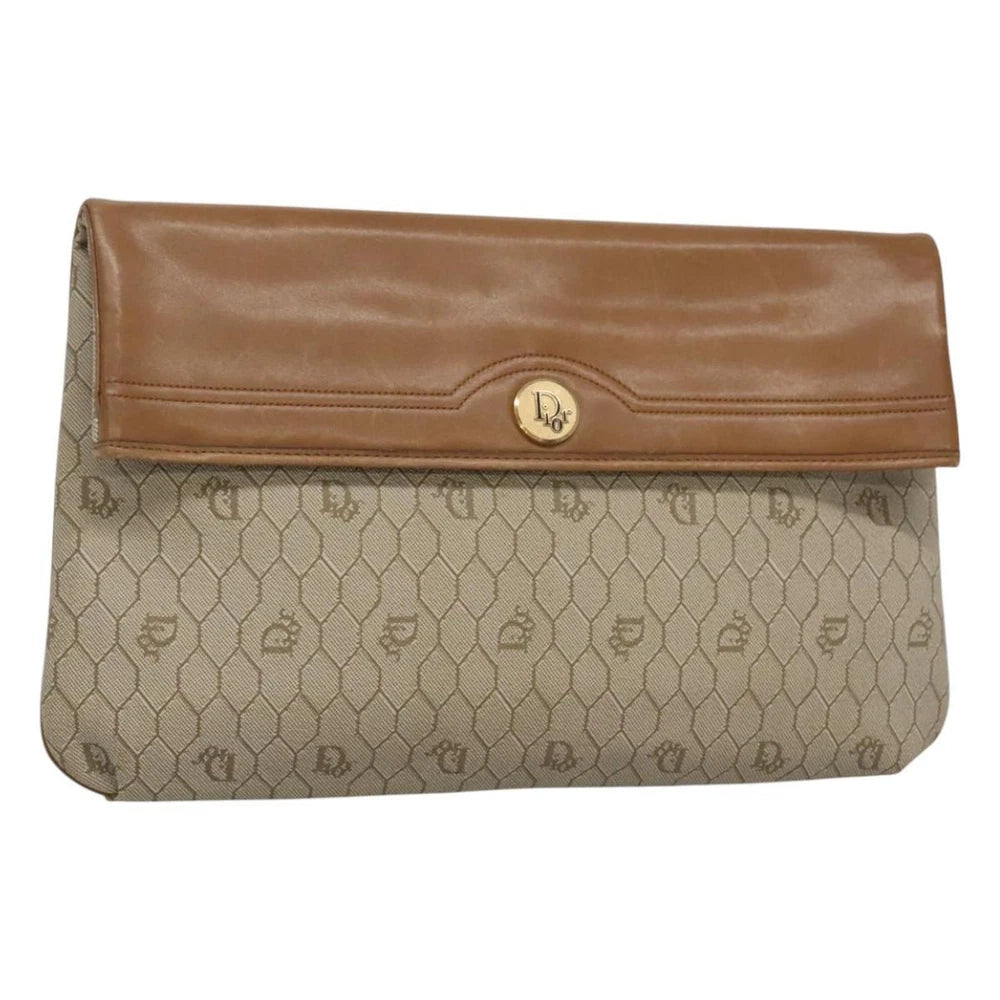 CHRISTIAN DIOR CLUTCH HONEYCOMB CANVAS