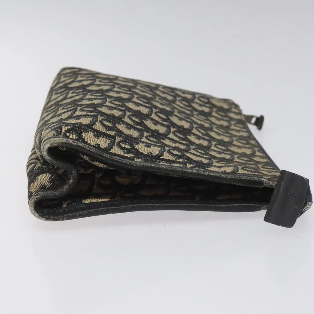 CHRISTIAN DIOR CLUTCH TROTTER CANVAS