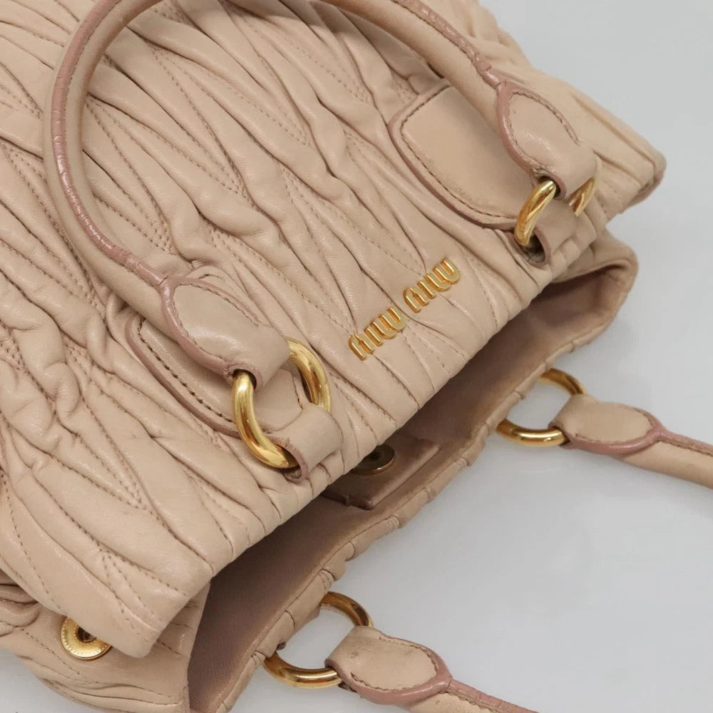 Miu Miu Matelasse Bag - Light pink Leather