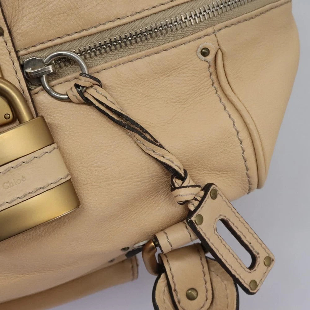 CHLOE PADDINGTON BAG BEIGE LEATHER
