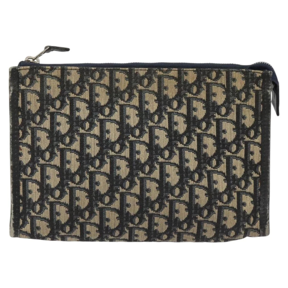 CHRISTIAN DIOR CLUTCH TROTTER CANVAS