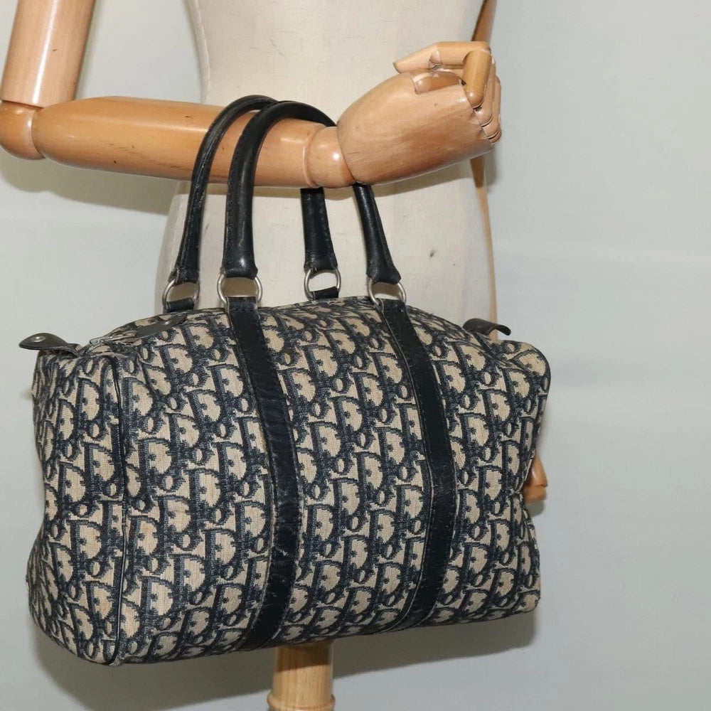 Vintage Dior Boston Bag 30 - Navy Trotter Canvas