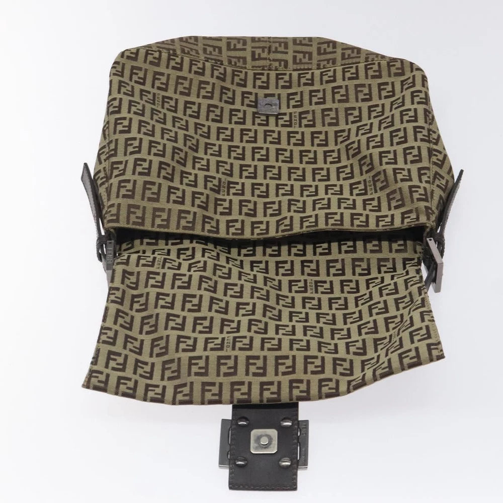 FENDI MAMMA BAGUETTE ZUCCHINO CANVAS BEIGE