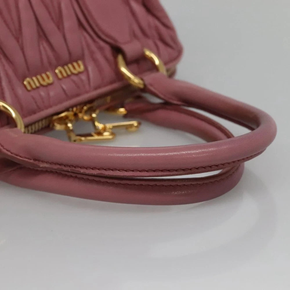Miu Miu Matelasse Bag - Pink Leather