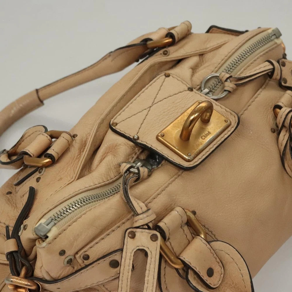 CHLOE PADDINGTON BAG BEIGE LEATHER