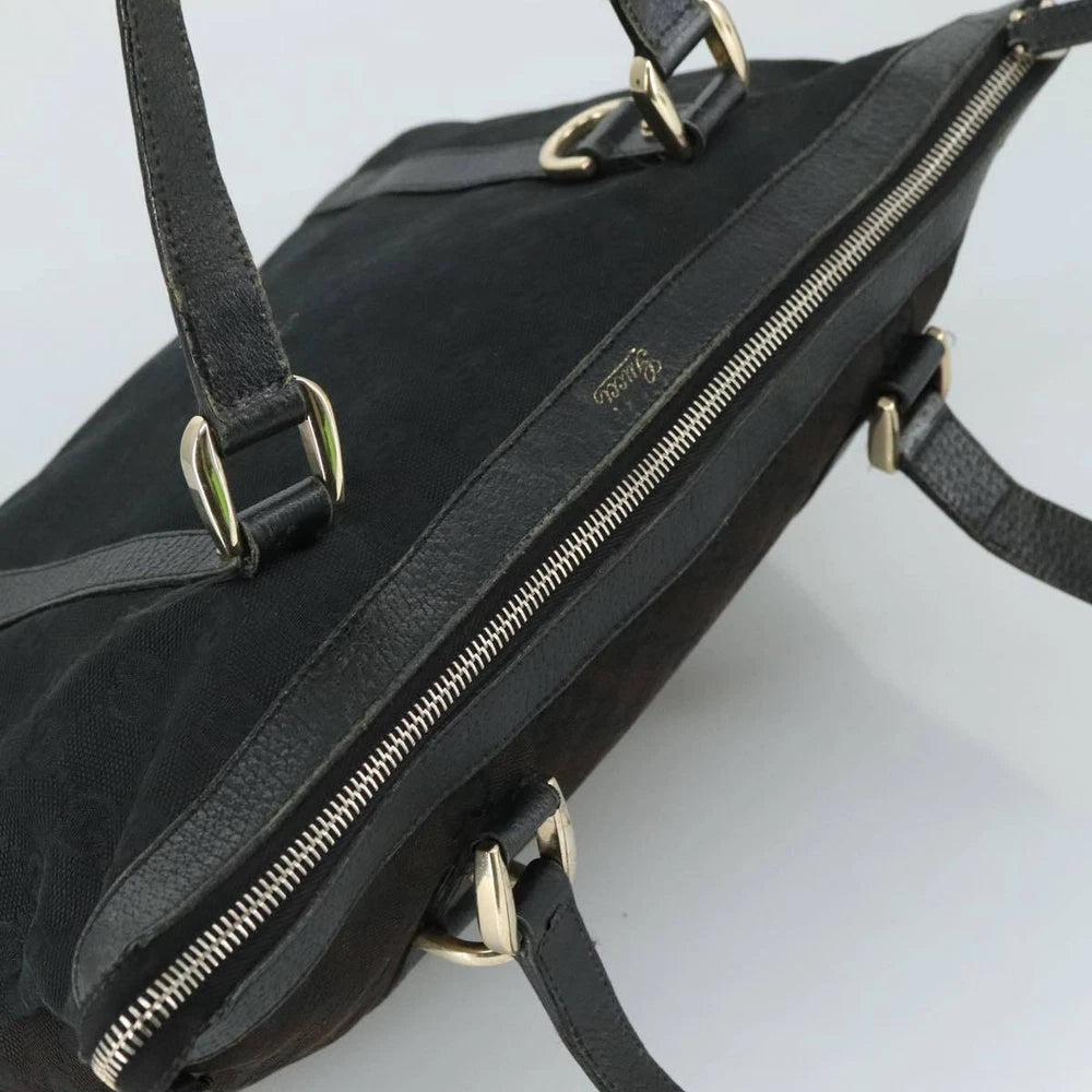 GUCCI TOTE BAG BLACK GG CANVAS