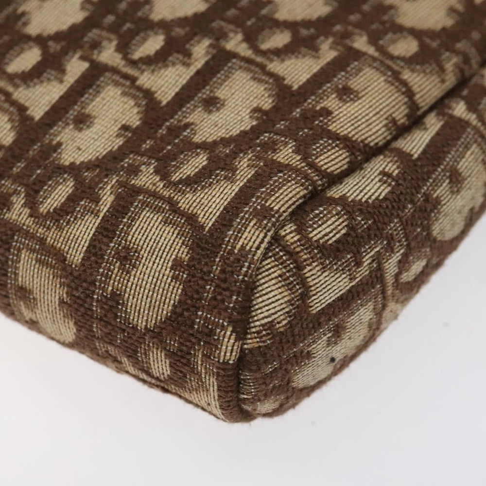 CHRISTIAN DIOR CLUTCH BROWN TROTTER CANVAS