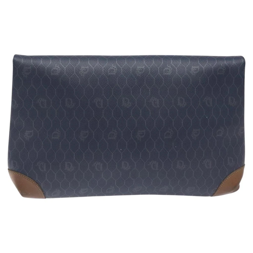 CHRISTIAN DIOR CLUTCH HONEYCOMB CANVAS