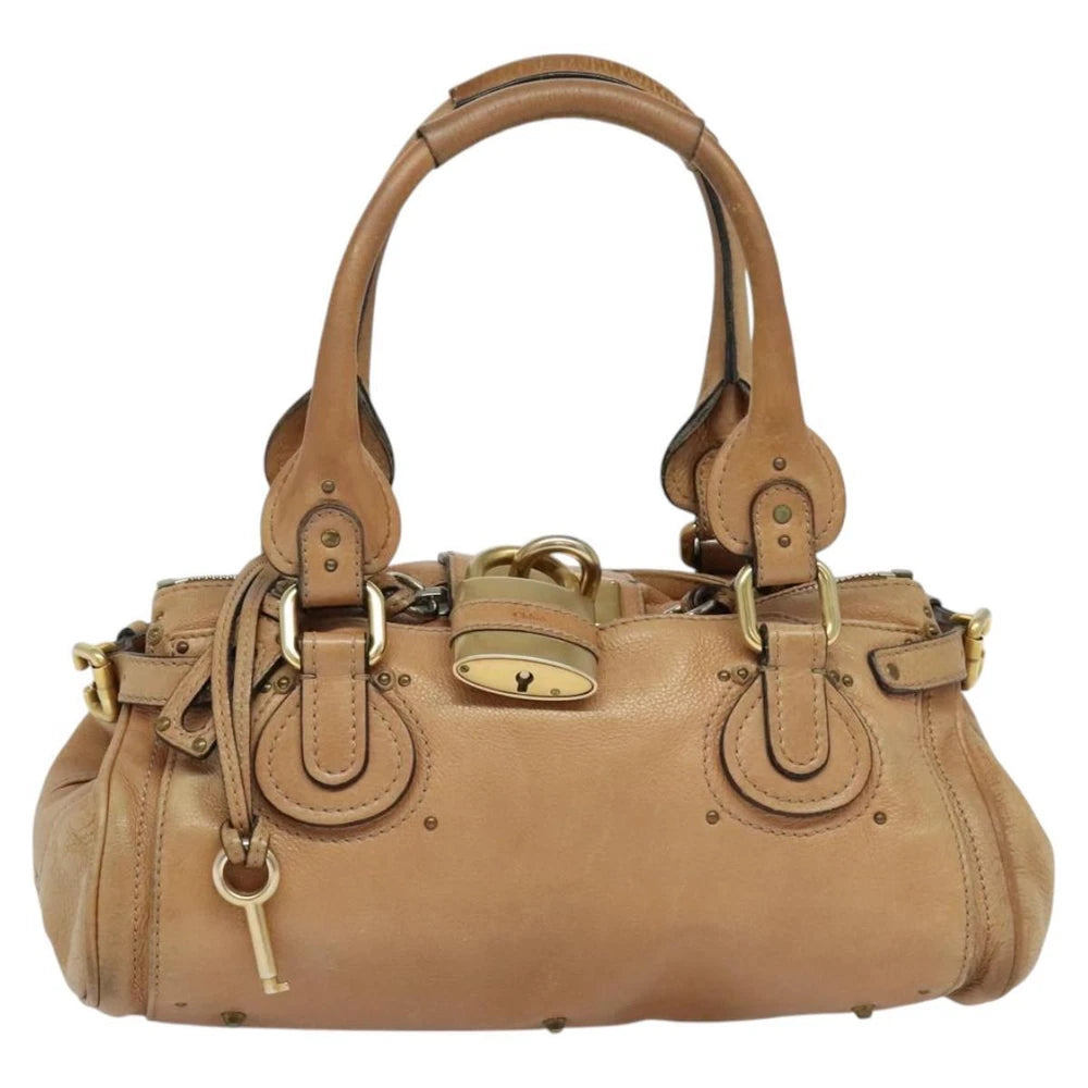 CHLOE PADDINGTON BAG BEIGE LEATHER