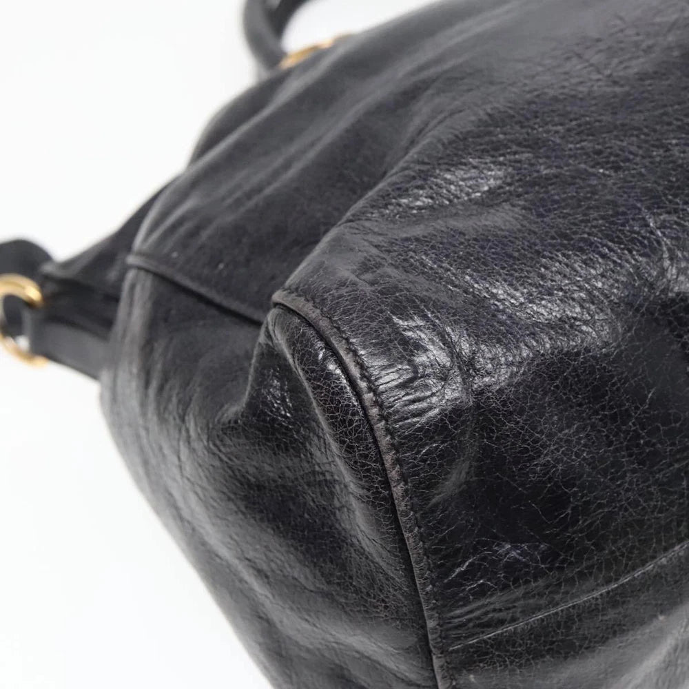VINTAGE PRADA BAG BLACK LEATHER