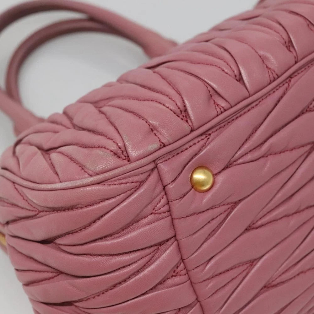 Miu Miu Matelasse Bag - Pink Leather