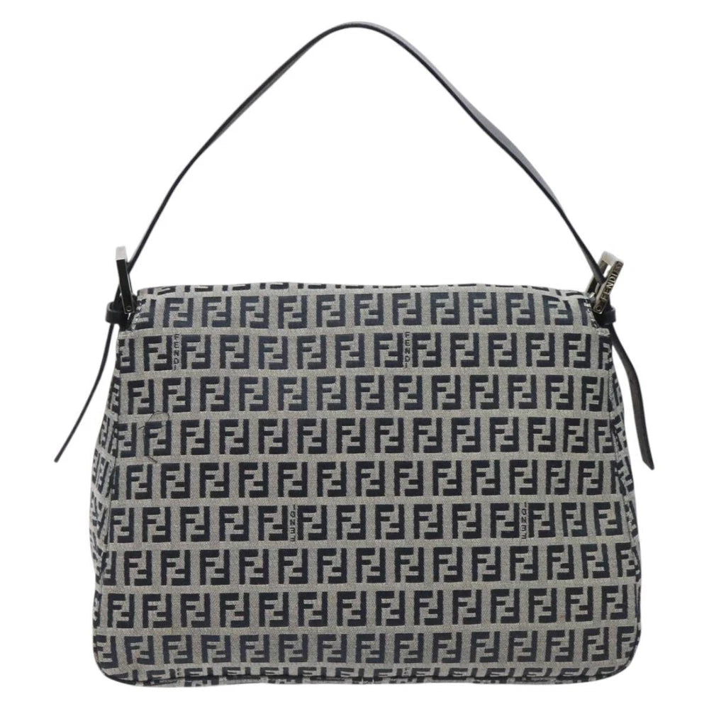 FENDI MAMMA BAGUETTE ZUCCHINO CANVAS NAVY