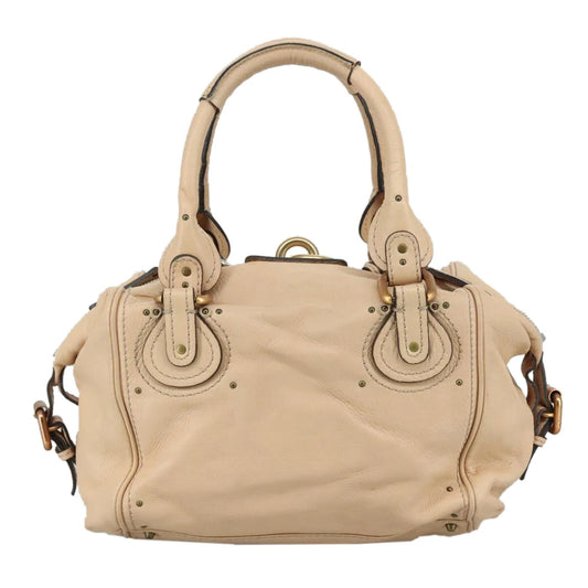 CHLOE PADDINGTON BAG BEIGE LEATHER