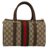 GUCCI BOSTON BAG GG SUPREME WEB SHERRY LINE
