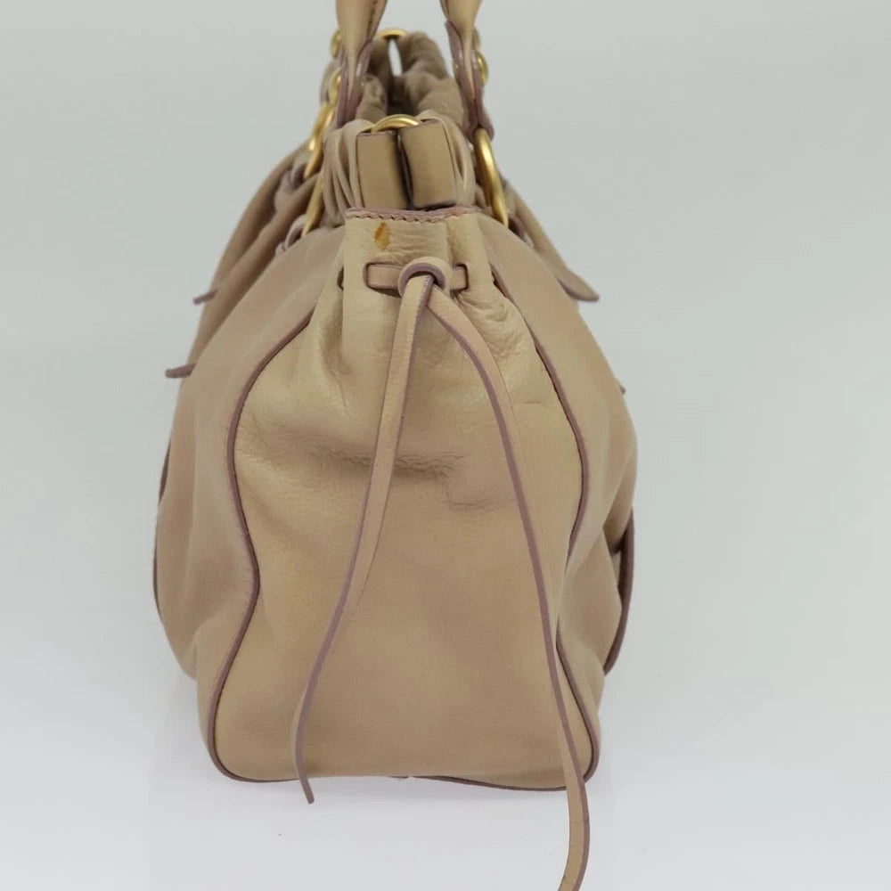 Miu Miu Vitello Bag - Beige Leather