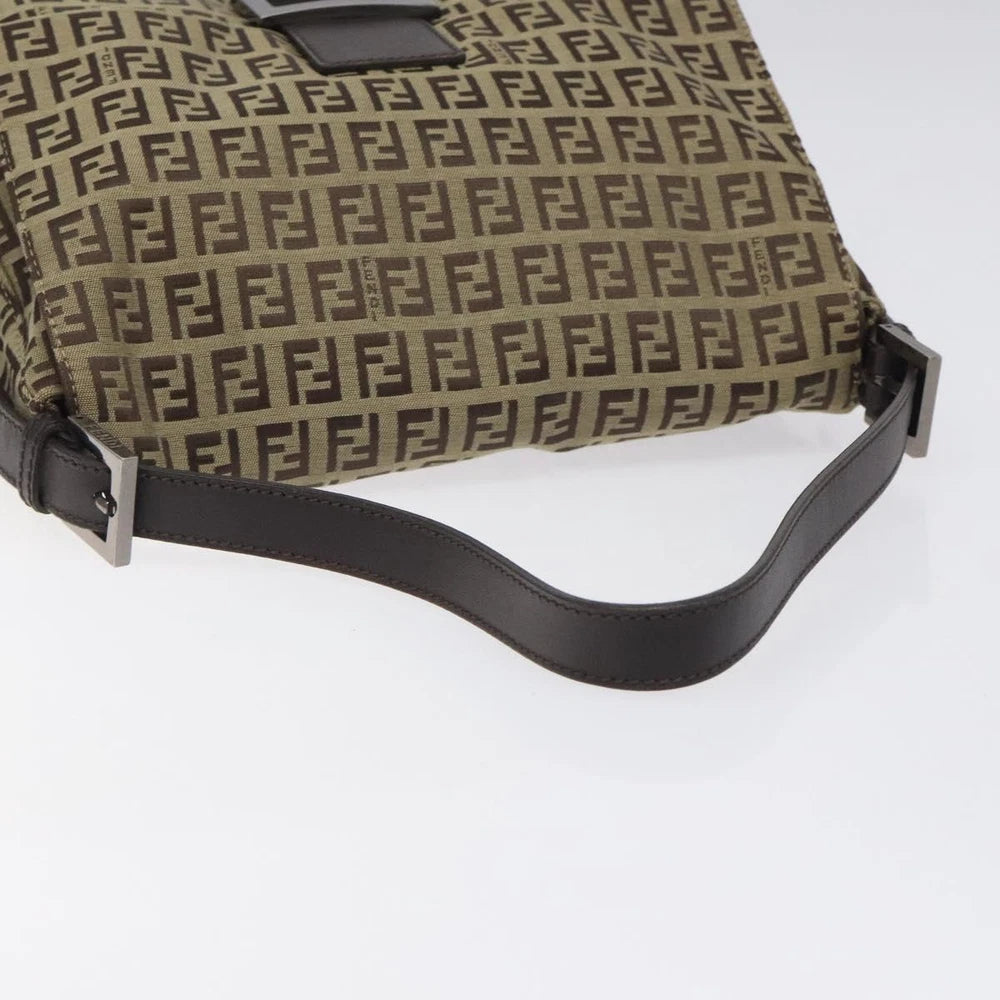 FENDI MAMMA BAGUETTE ZUCCHINO CANVAS BEIGE