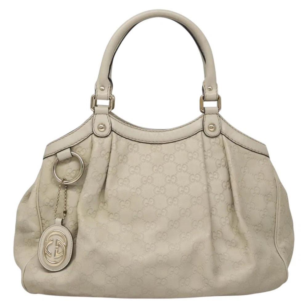 Gucci Sukey Bag - White Guccissima Leather
