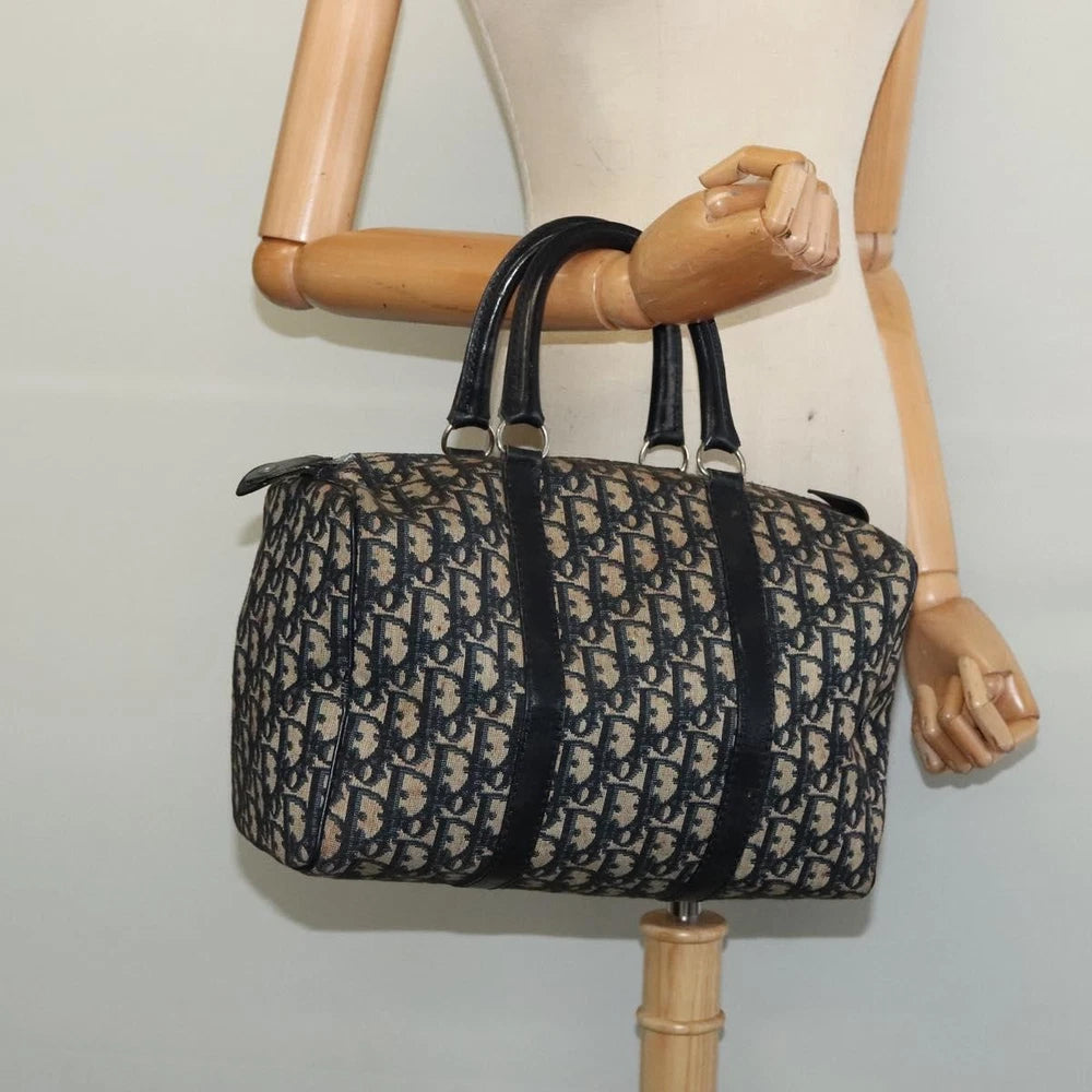 Dior Boston Bag 30 - Navy Trotter Canvas