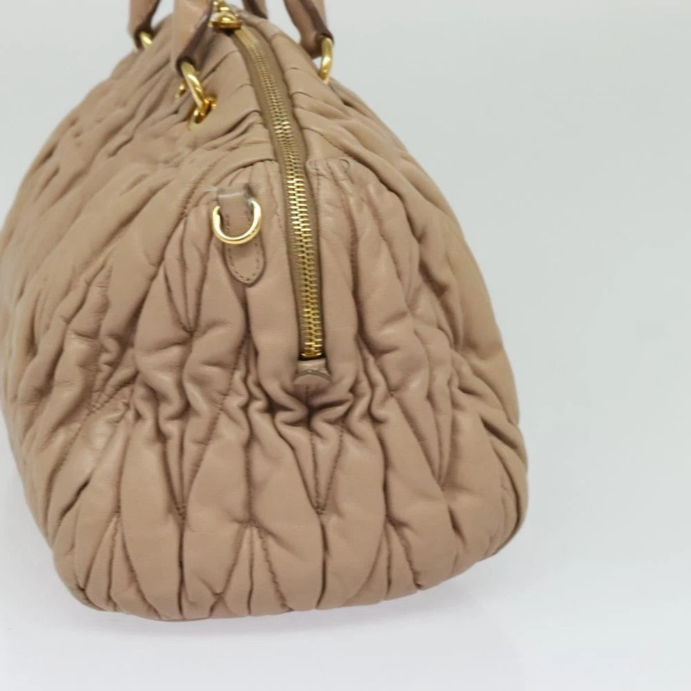 Miu Miu Matelasse Bag - Beige Leather