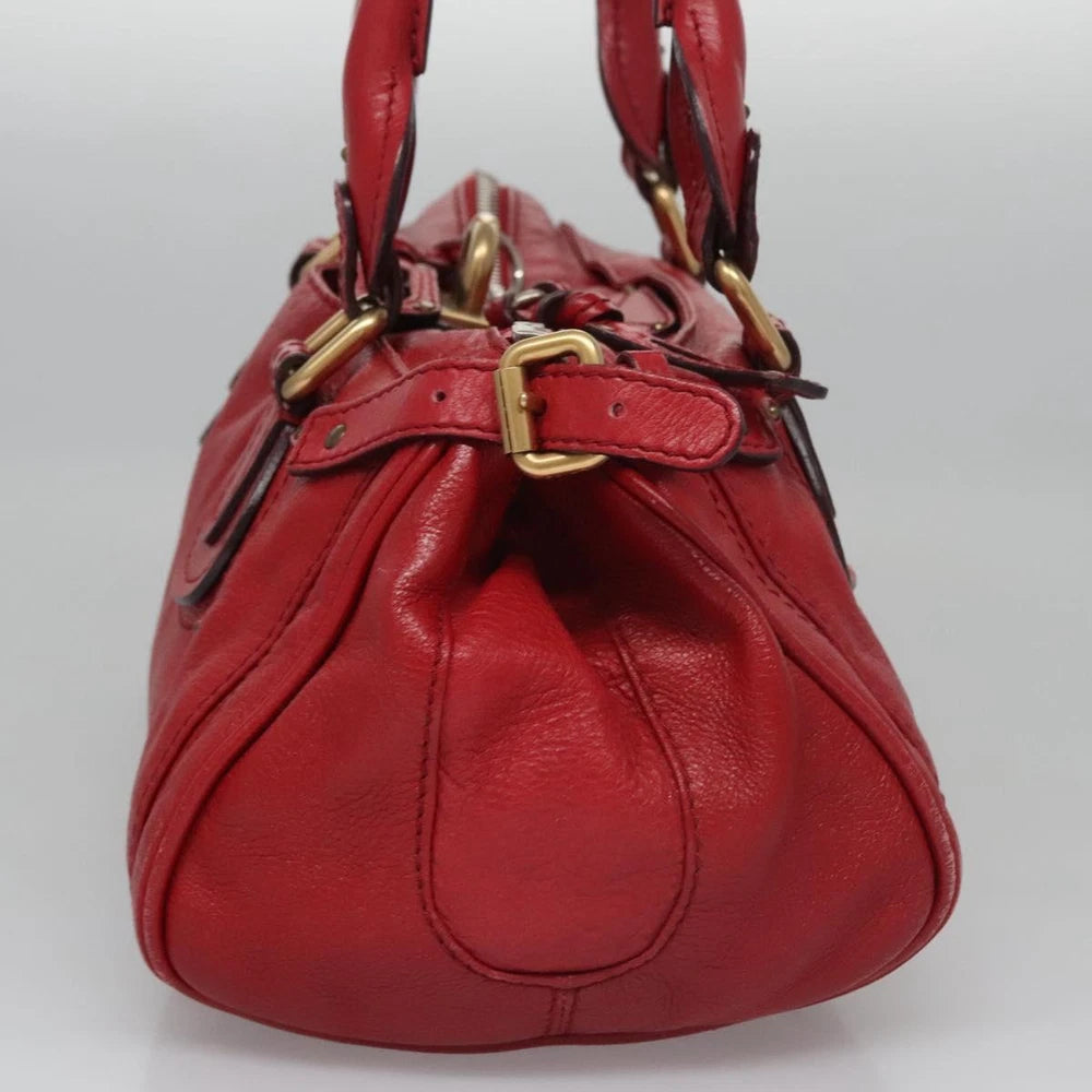 CHLOE PADDINGTON BAG RED LEATHER