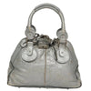 CHLOE PADDINGTON BAG SILVER LEATHER