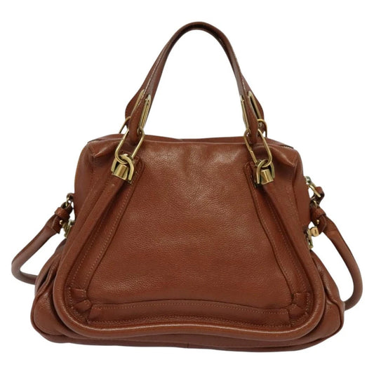 CHLOE PARATY BAG BROWN LEATHER